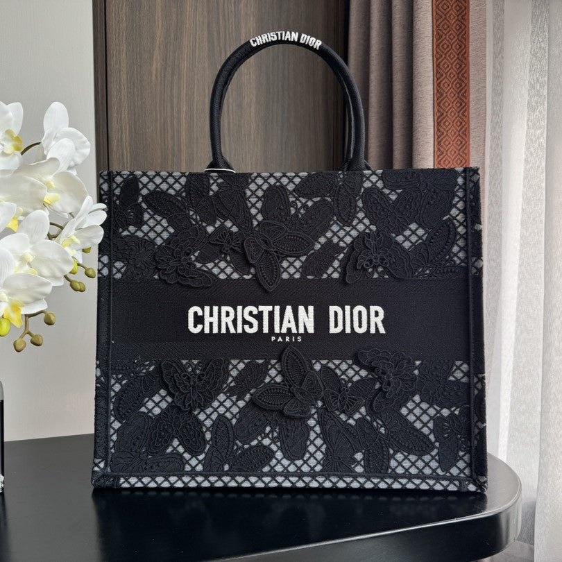 Large CD Book Tote 42cm Butterfly Zodiac Black