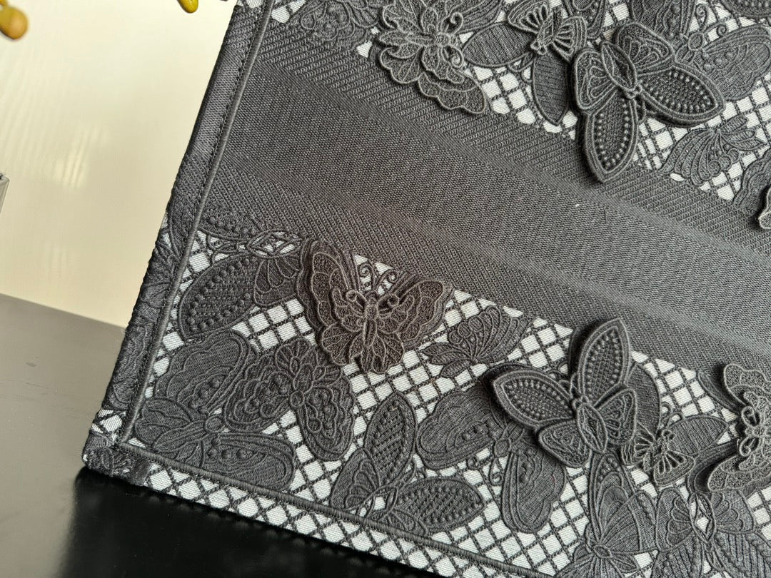Large CD Book Tote 42cm Butterfly Zodiac Black