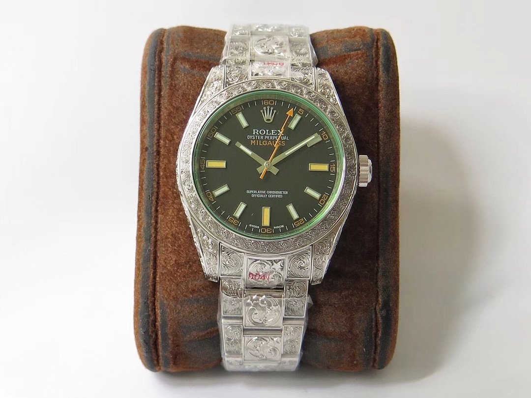 MILGAUSS 40MM STAINLESS STEEL GREEN BLACK ORANGE DIAL