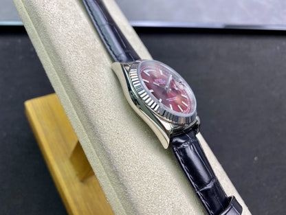 DAY-DATE 41MM STAINLESS STEEL RED DIAL