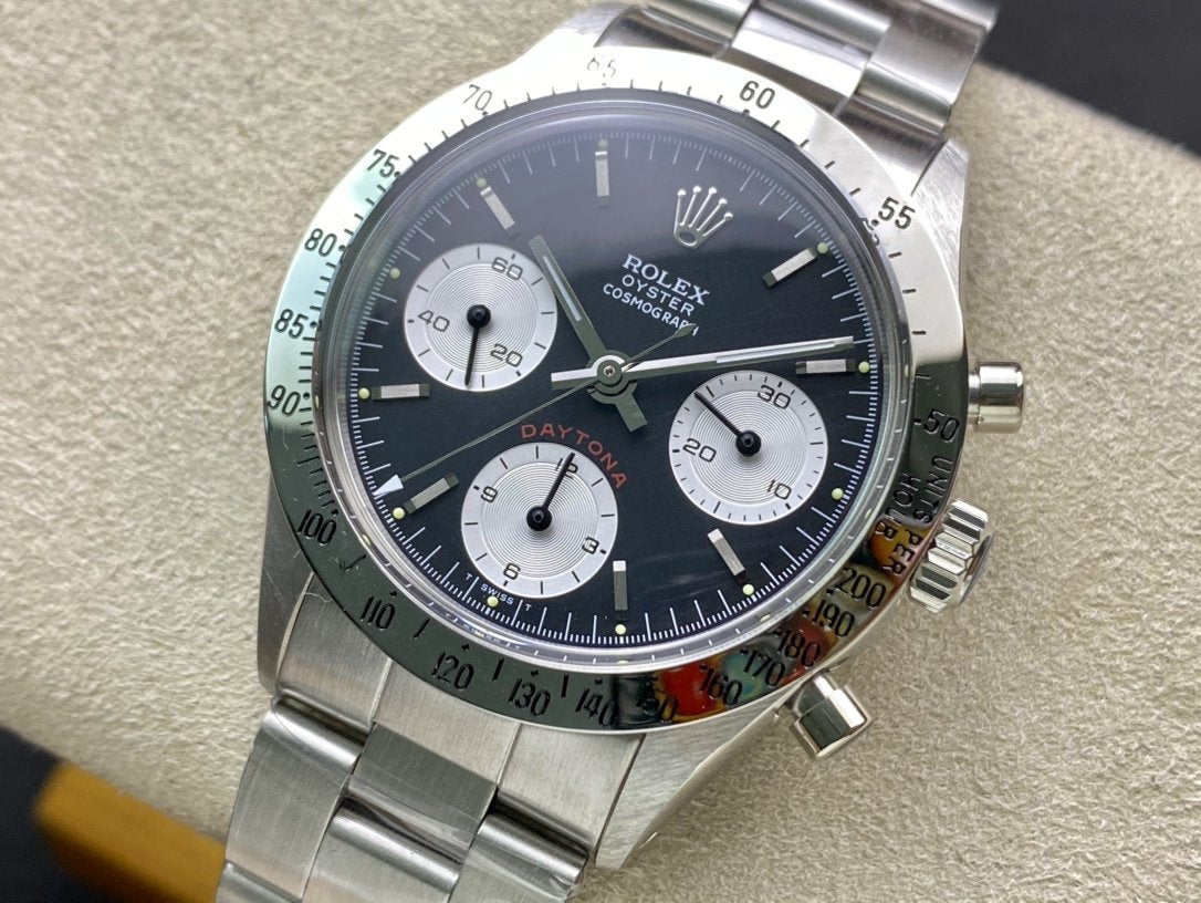 DAYTONA 37MM VINTAGE STEEL CASE BLACK DIAL