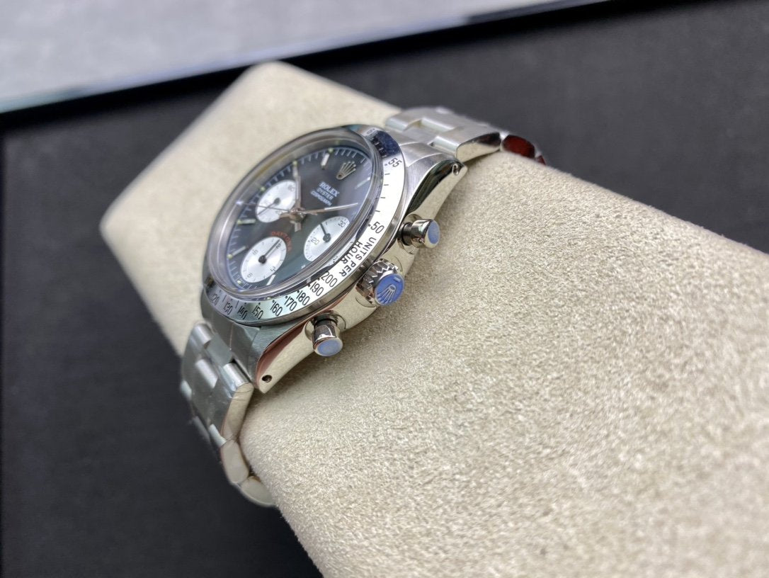 DAYTONA 37MM VINTAGE STEEL CASE BLACK DIAL