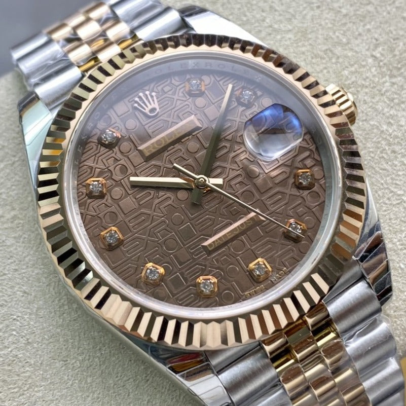 DATEJUST 41 TWO-TONE ROSE GOLD CHOCOLATE DIAL