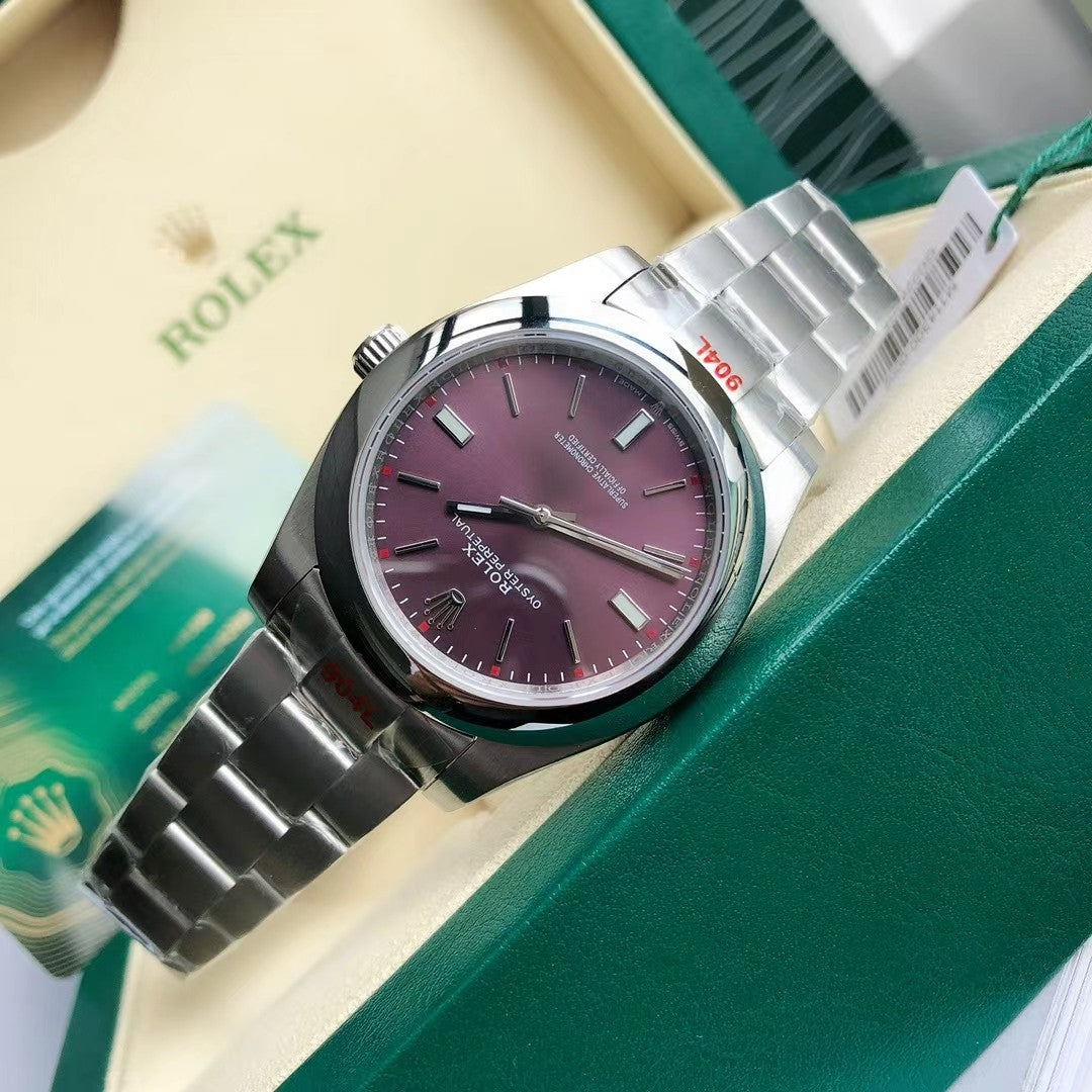 OYSTER PERPETUAL 41MM STAINLESS STEEL PURPLE DIAL