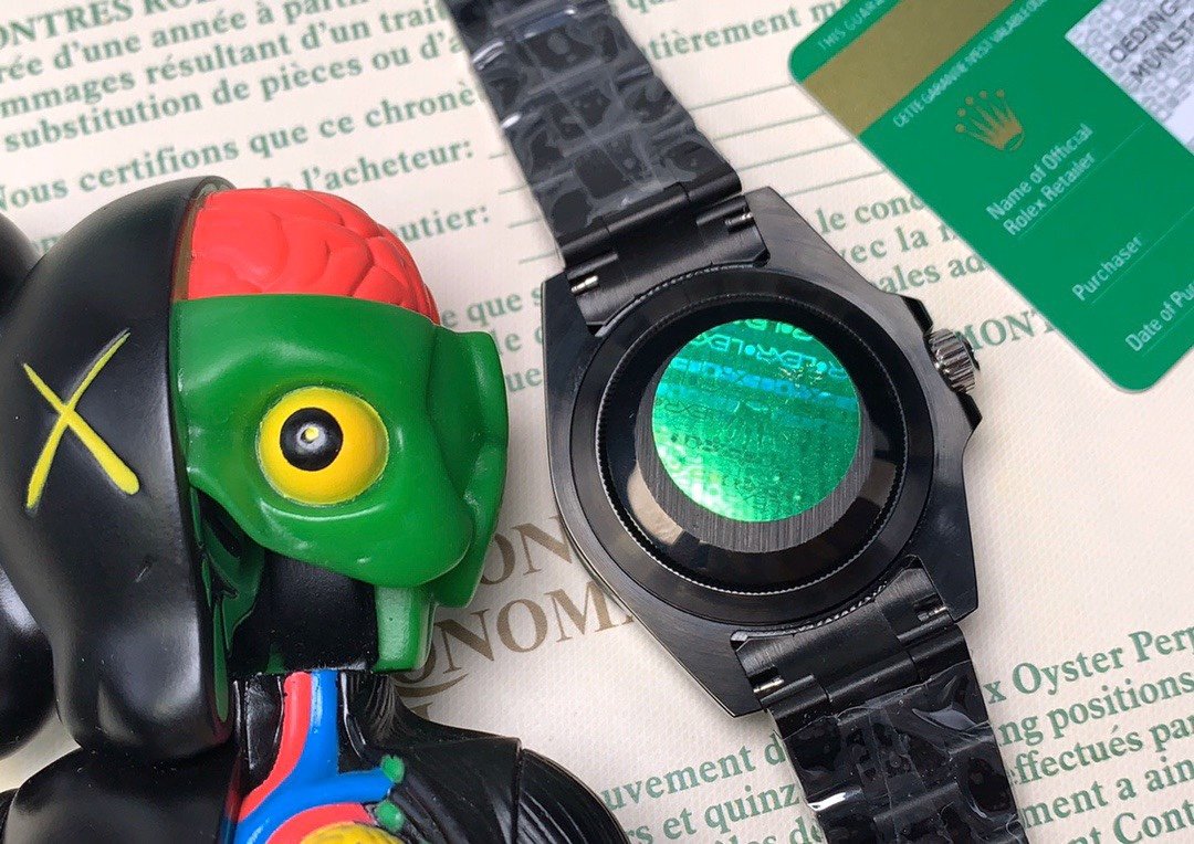 SUBMARINER DATE 40 CUSTOM ALL BLACK HAND ENGRAVED