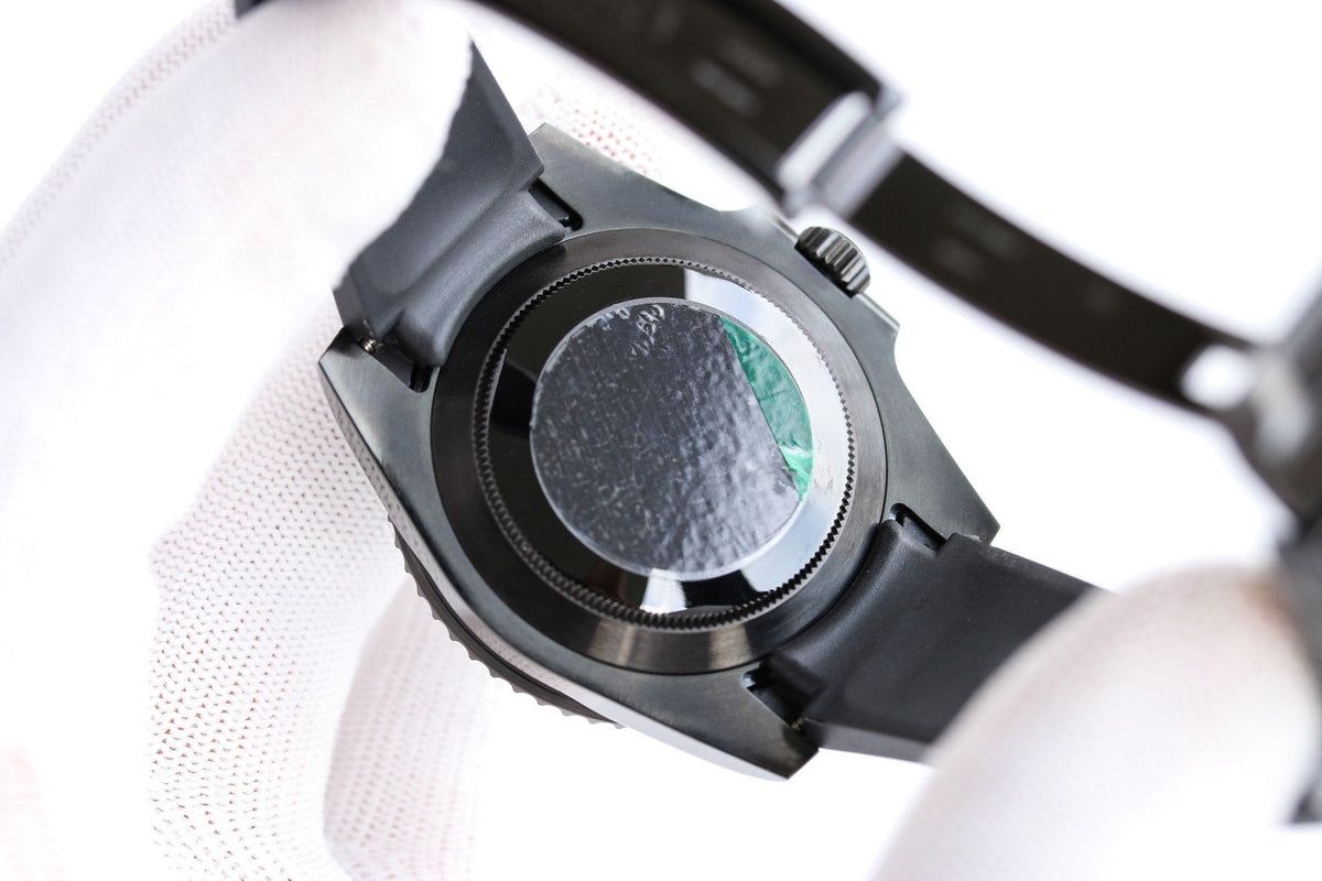 SUBMARINER DATE 40MM CUSTOM GREEN BEZEL BLACK BEAR DIAL