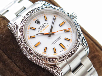 MILGAUSS 40 HAND ENGRAVED CASE WHITE DIAL