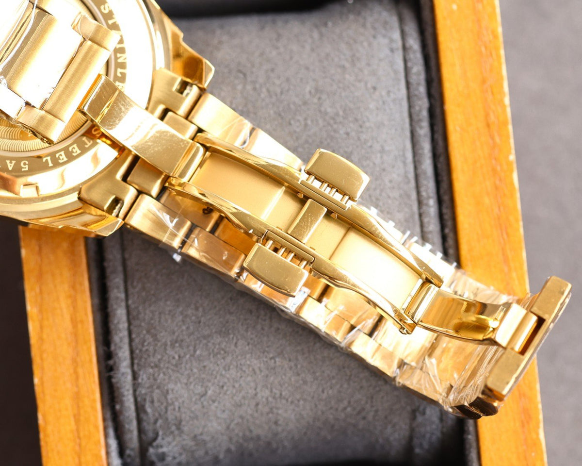 DATEJUST 41MM SMOOTH BEZEL GOLD CASE DIAMOND NUMERALS