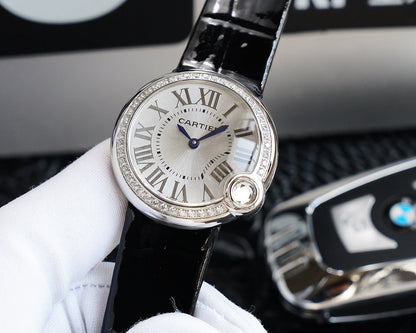 BALLON BLANC 33MM AUTOMATIC STEEL CASE ARABIC NUMERALS