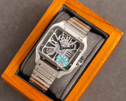 SANTOS DE CARTIE STAINLES STEEL SKELETON DIAL