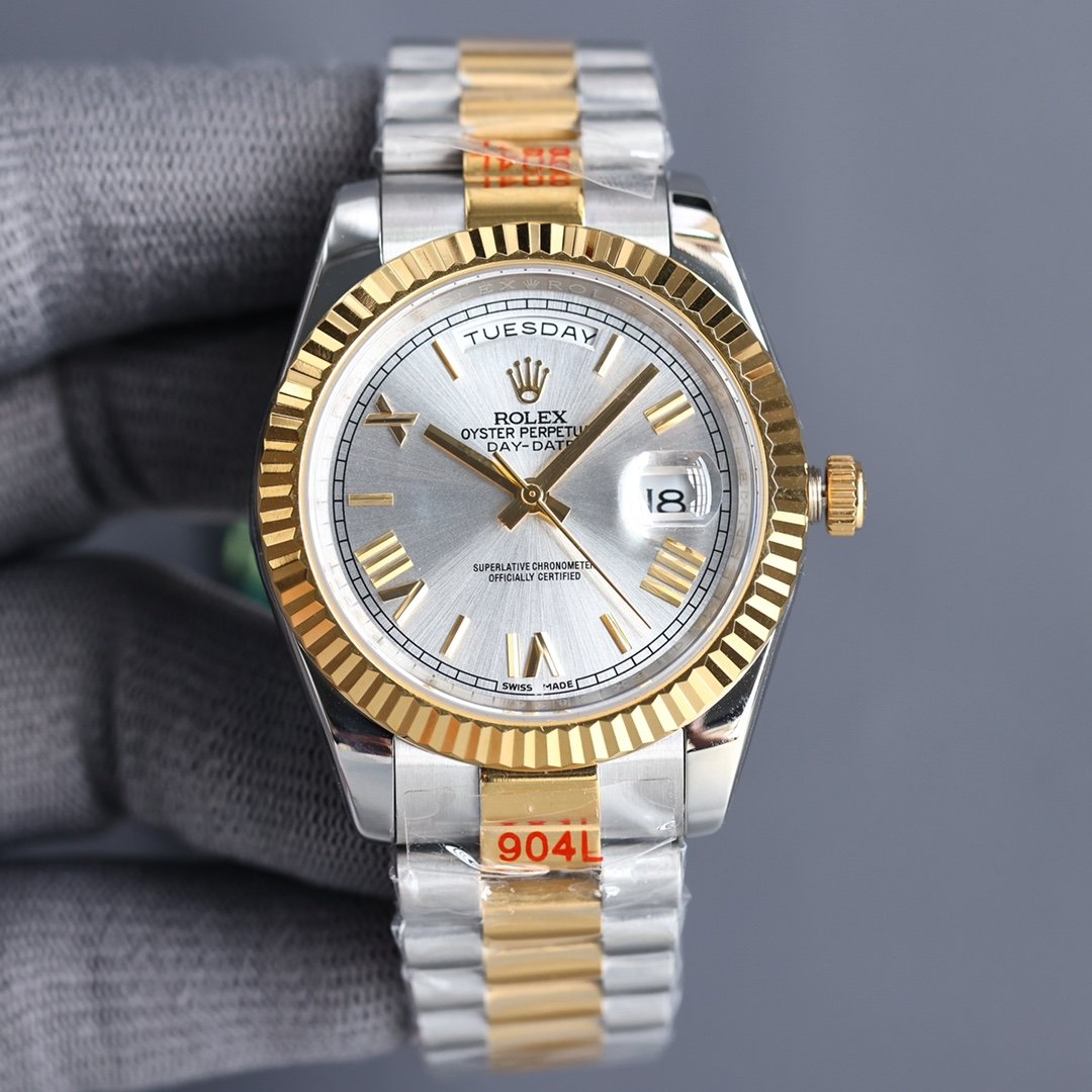 DAY-DATE 40 GOLD STEEL JUBILEE BRACELET