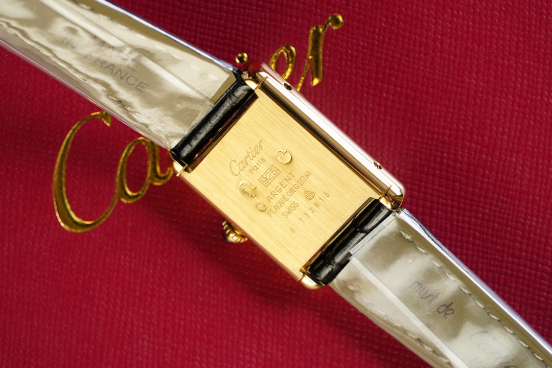 TANK MUST DE SOLO 30MM GOLD CASE LEATHER STRAP