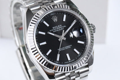 DATEJUST 41MM SILVER BLACK DIAL