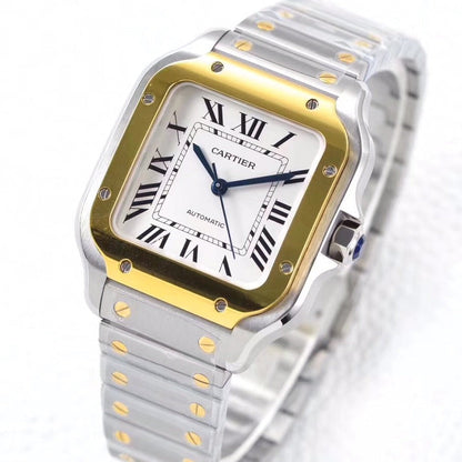 SANTOS LADY 35.1MM AUTOMATIC GOLD STEEL (BEST VERSION)