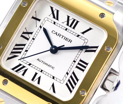 SANTOS LADY 35.1MM AUTOMATIC GOLD STEEL (BEST VERSION)