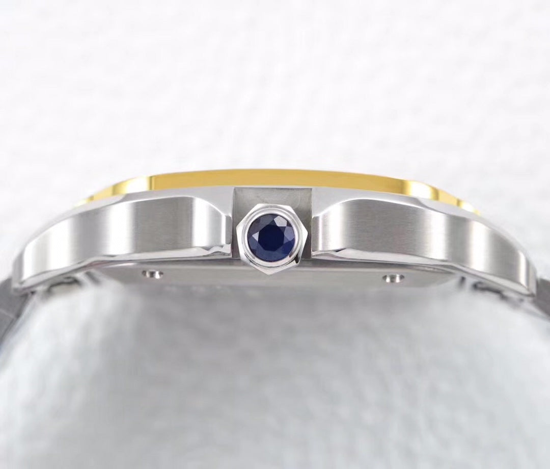SANTOS LADY 35.1MM AUTOMATIC GOLD STEEL (BEST VERSION)