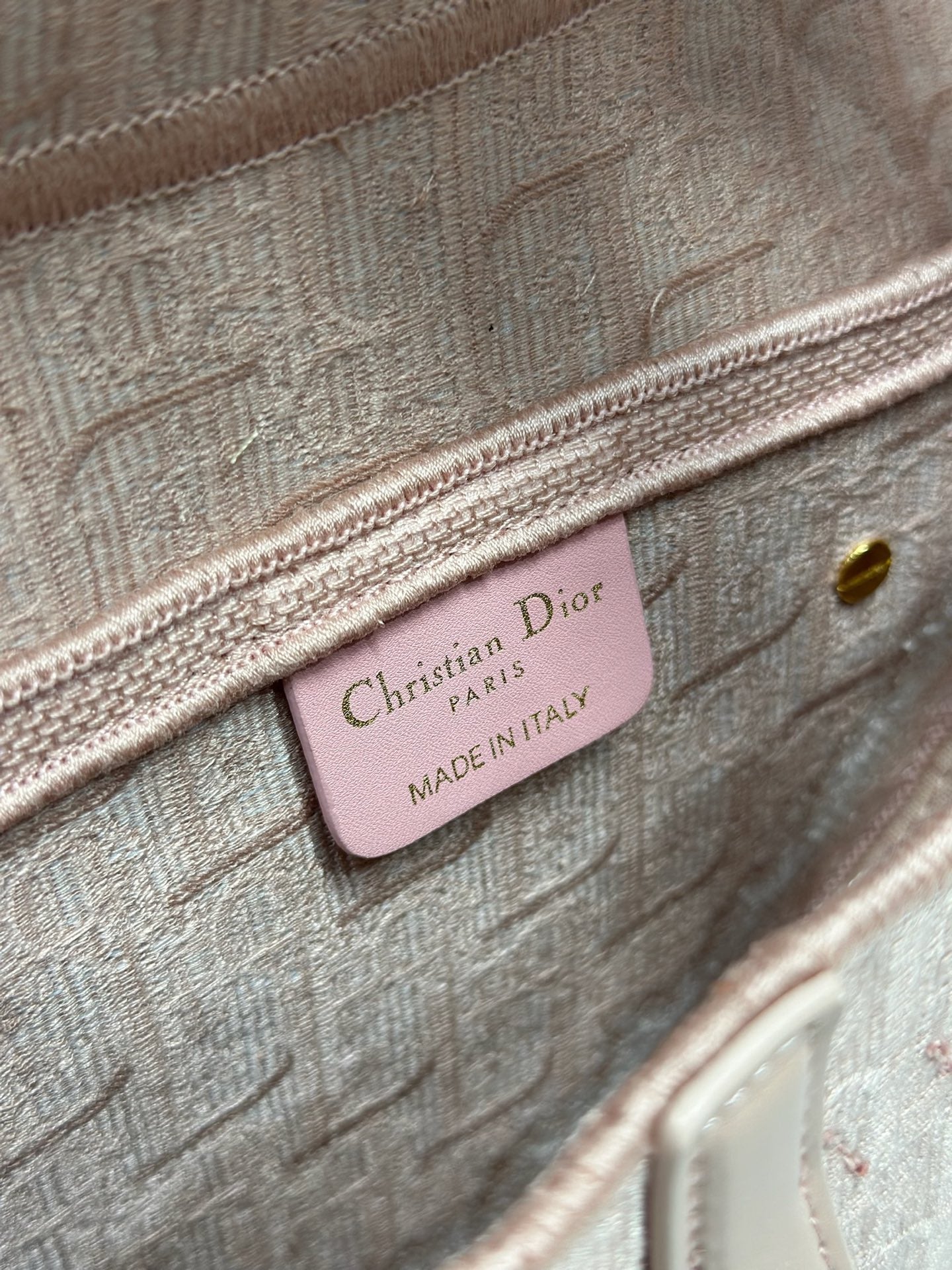 CD Saddle Bag 25.5cm Pink in Denim 288052
