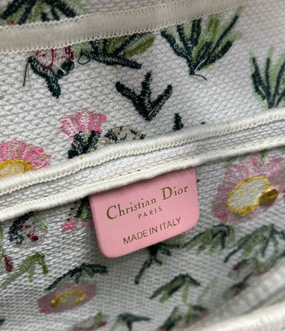 CD Saddle Bag 25.5cm White Floral in Denim 288054