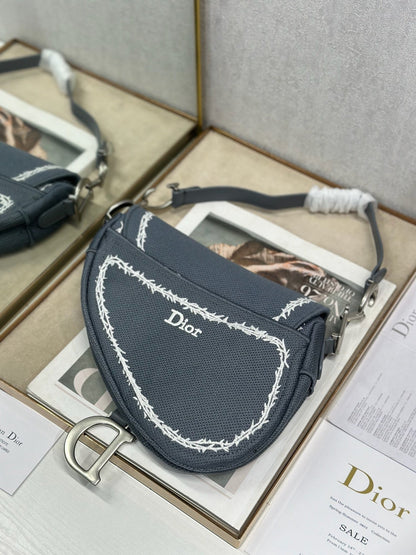 CD Saddle Bag 25.5cm Gray in Denim 288056
