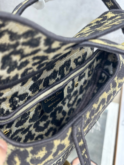 CD Saddle Bag 25.5cm Beige Black in Denim 288068