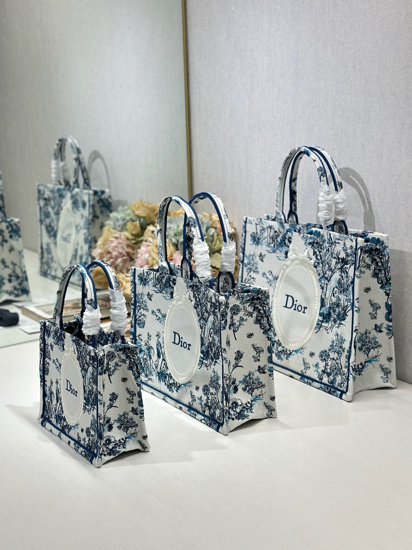 CD Book Tote Blue in Canvas 288091