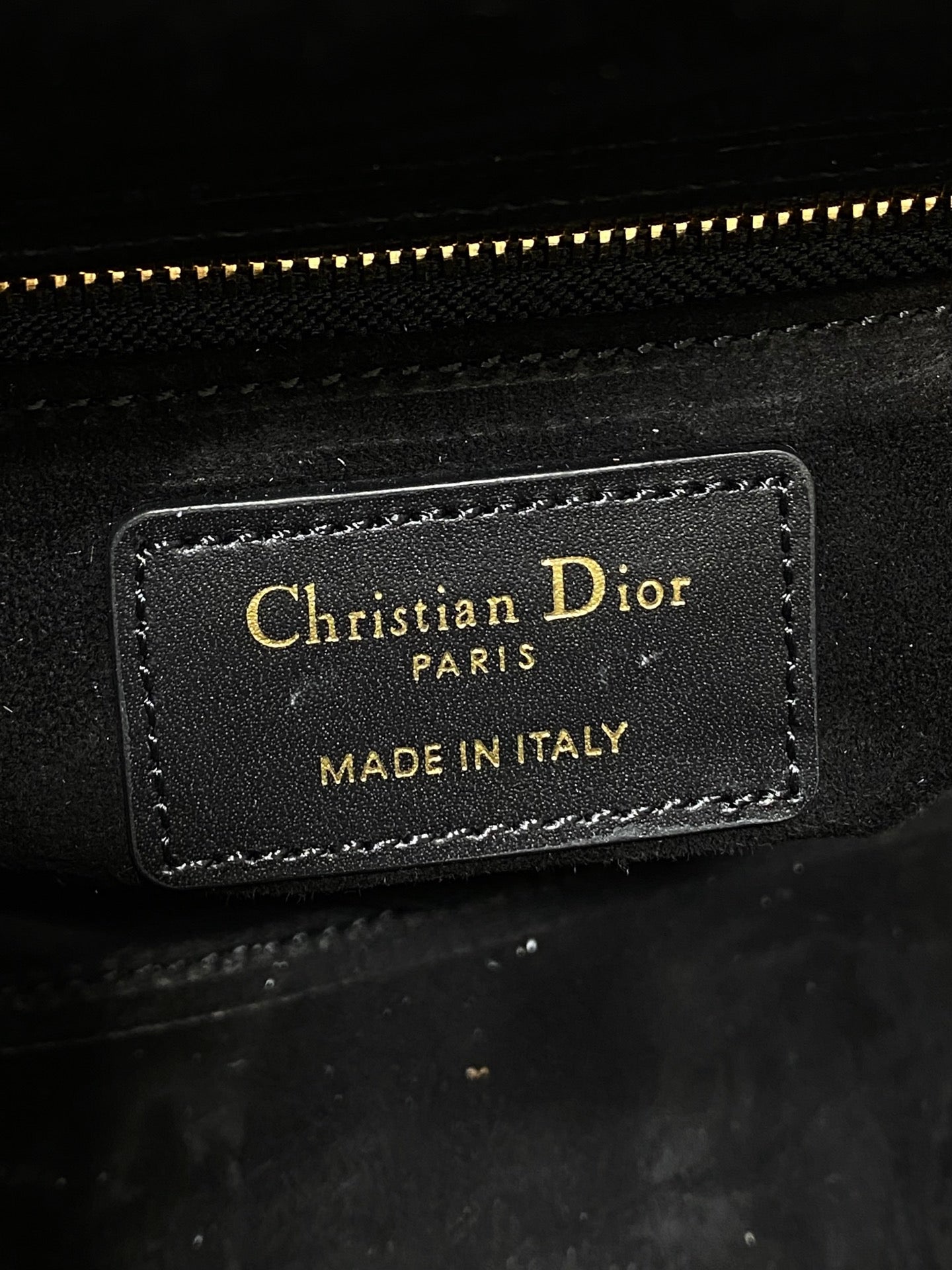 CD Lady Dior Bag 24cm Black in Rattan 155502