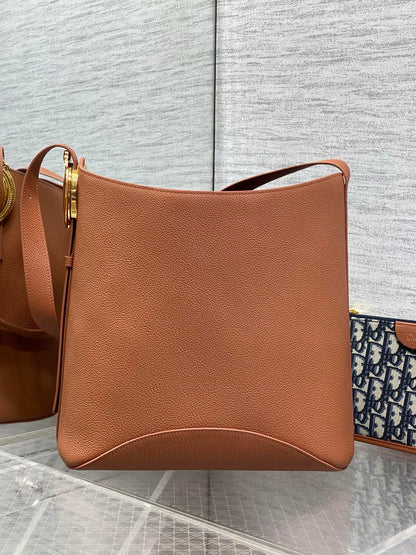 CD Médaillon Bucket Bag 26.5cm Brown in Cowhide 155524