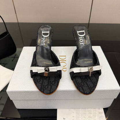 CD 26 Mule Heels 85 Black in Fabric 803243