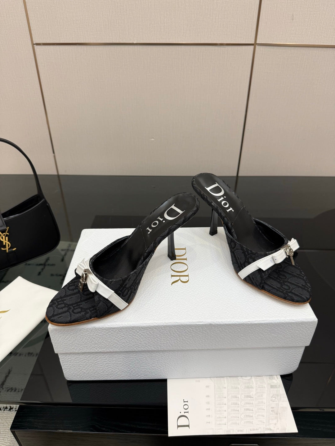 CD 26 Mule Heels 85 Black in Fabric 803243