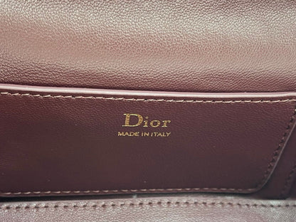 CD Cannage Vanity Chain Bag 19cm Burgundy Cowhide 158122