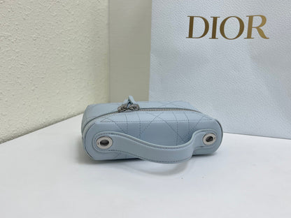 CD Cannage Vanity Chain Bag 19cm Stale Blue Cowhide 158121
