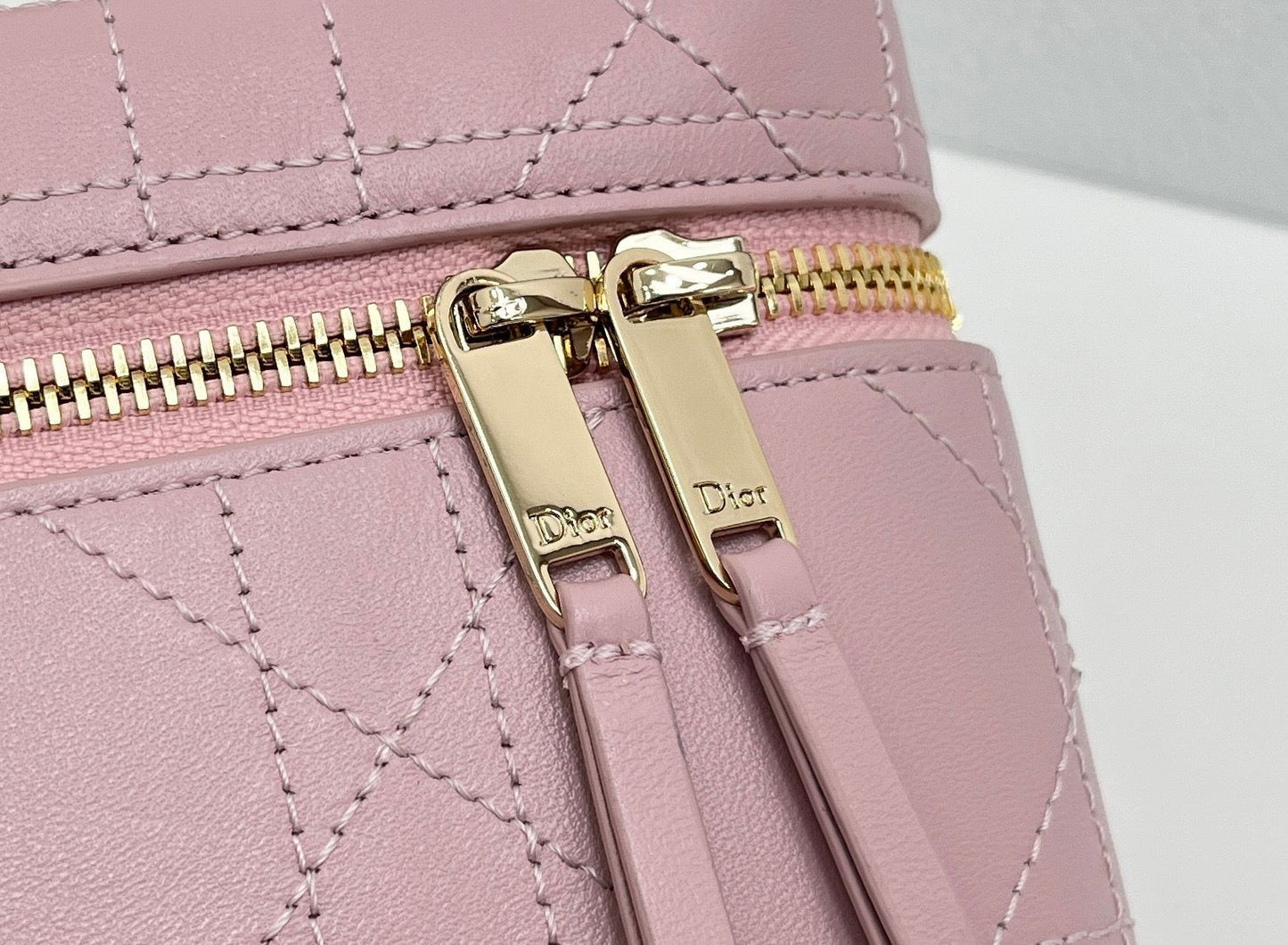 CD Cannage Vanity Chain Bag 19cm Pink Cowhide 158118