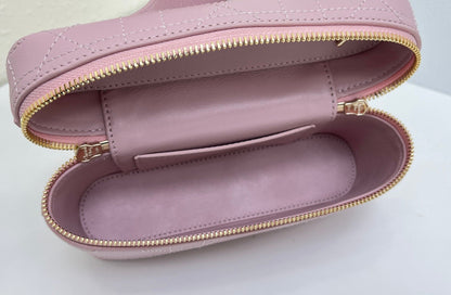 CD Cannage Vanity Chain Bag 19cm Pink Cowhide 158118
