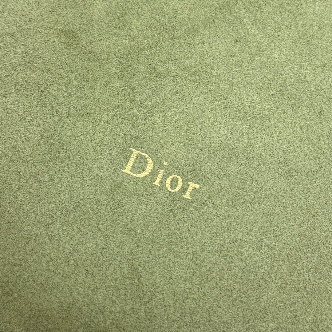 CD Diorly Shoulder Bag 31.5cm Olive Green Suede Leather 158558