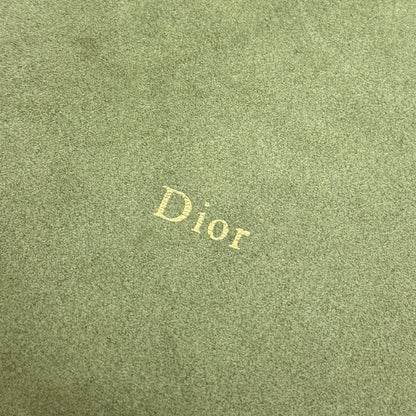 CD Diorly Shoulder Bag 31.5cm Olive Green Suede Leather 158558