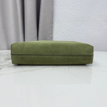 CD Diorly Shoulder Bag 31.5cm Olive Green Suede Leather 158558