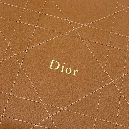 CD Diorly Shoulder Bag 31.5cm Brown Cowhide Leather 158562