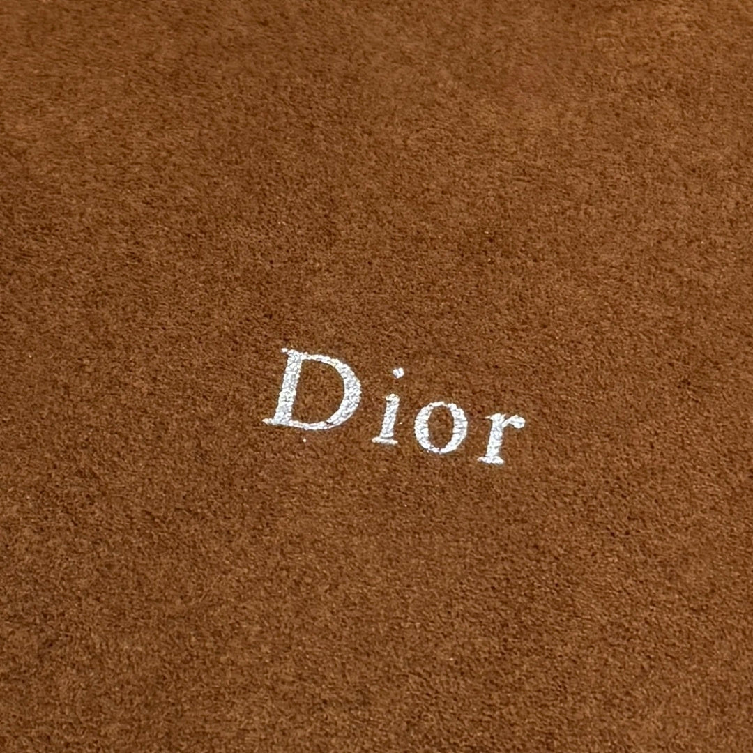 CD Diorly Shoulder Bag 31.5cm Brown Suede Leather 158566