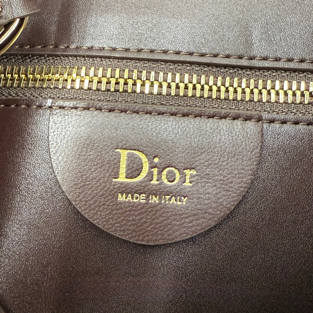 CD Diorly Shoulder Bag 31.5cm Coffe Suede Leather 158568