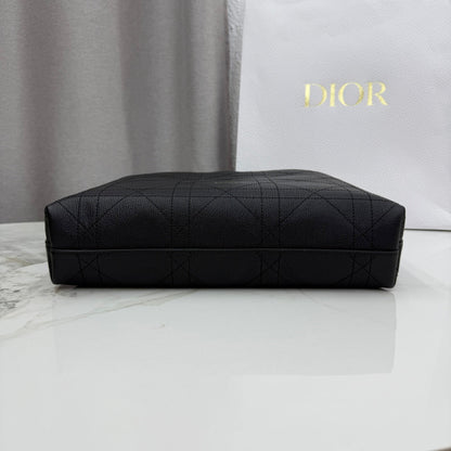 CD Diorly Shoulder Bag 31.5cm Black Cowhide Leather 158570