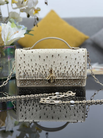 CD My Mini Bag Metallic 21cm Leather Crystal 160823