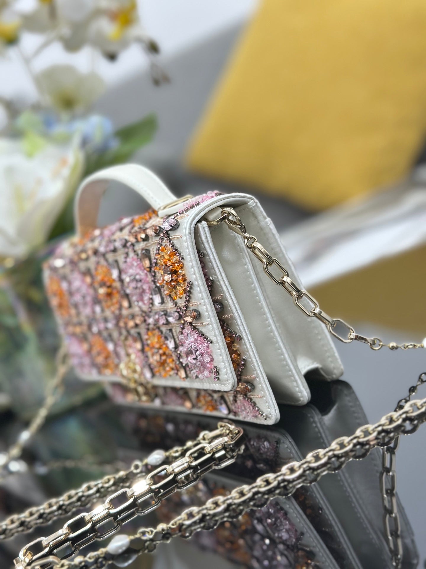 CD My Dior Mini Bag 21cm Beaded Embroidery 160813