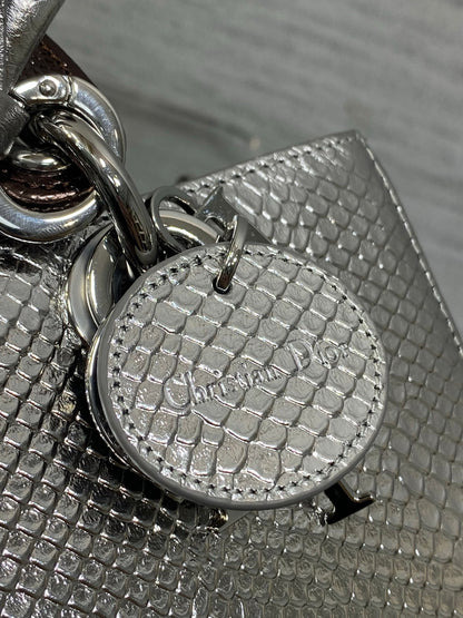 CD Lady D-Joy Bag Metallic Bronze Snakeskin Leather SHW 160003
