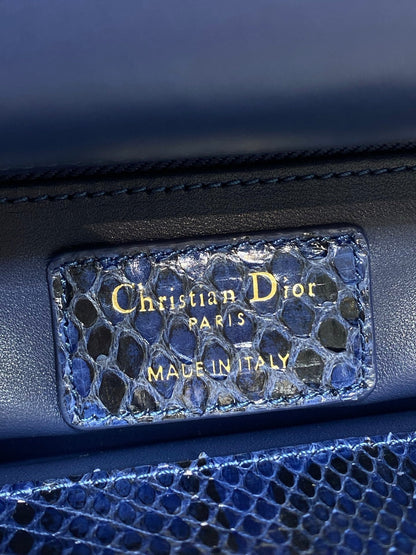CD Mini Lady Dior Bag 17cm Navy Snakeskin Leather GHW 159999