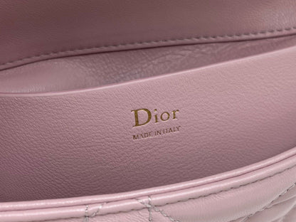 CD My Tender Top Handle Mini Bag 21cm Dusty Pink Macrocannage Leather 159480