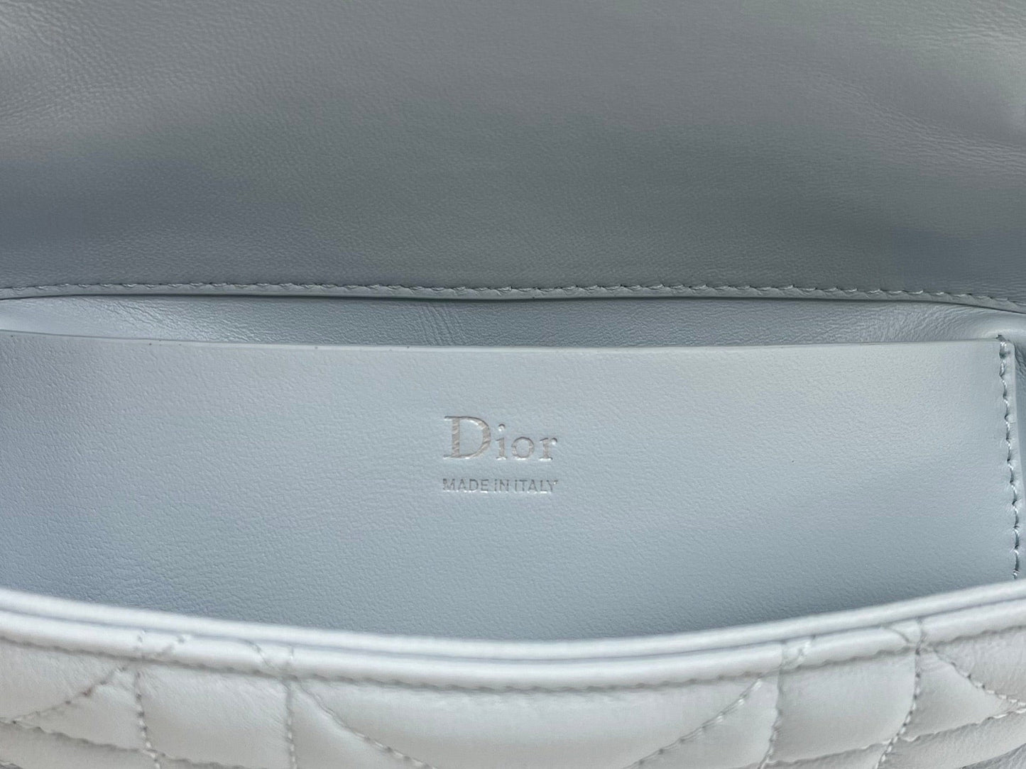 CD My Tender Top Handle Mini Bag 21cm Blue Macrocannage Leather 159476