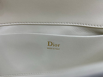 CD My Tender Top Handle Mini Bag 21cm White Macrocannage Leather 159475