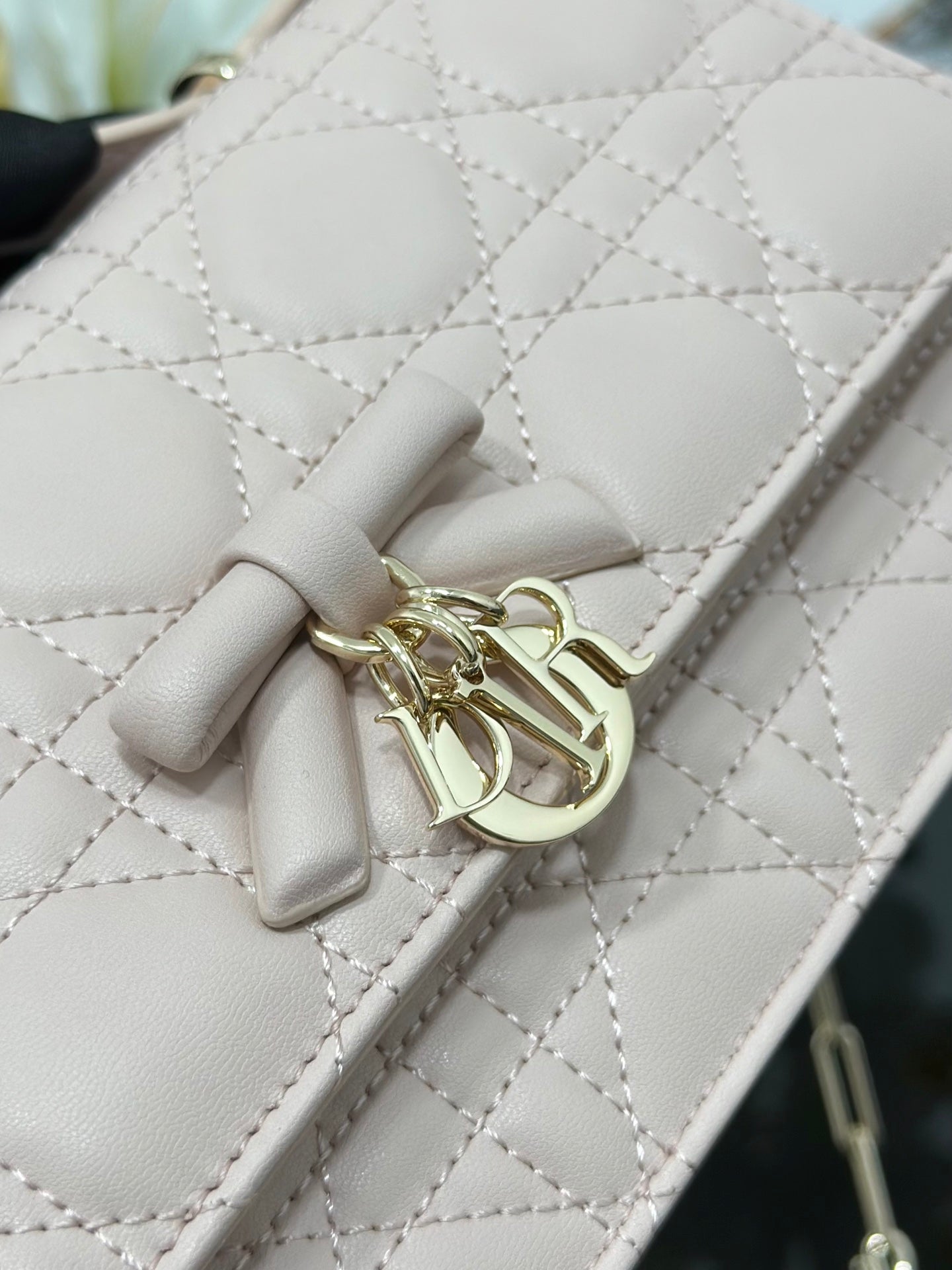 CD My Dior Mini Bag Soupir 21cm Light Pink Cannage Leather