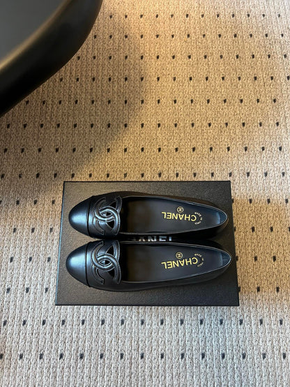 CC Moccasins Logo Black Leather 984300