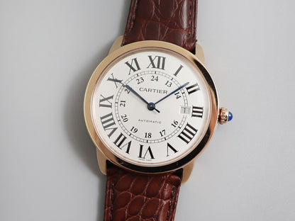 RONDE SOLO DE CARTIE 42MM ROSE GOLD WHITE DIAL